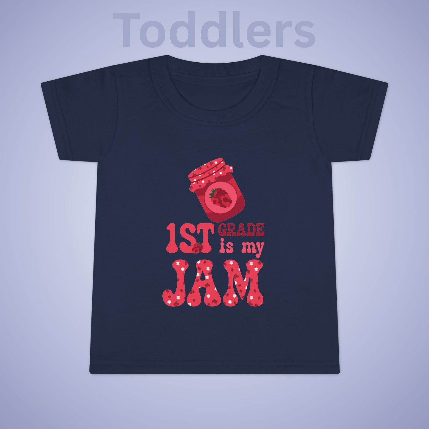 First Grade is my Jam Raspberry Kids Cotton T Shirt Back To School Toddler