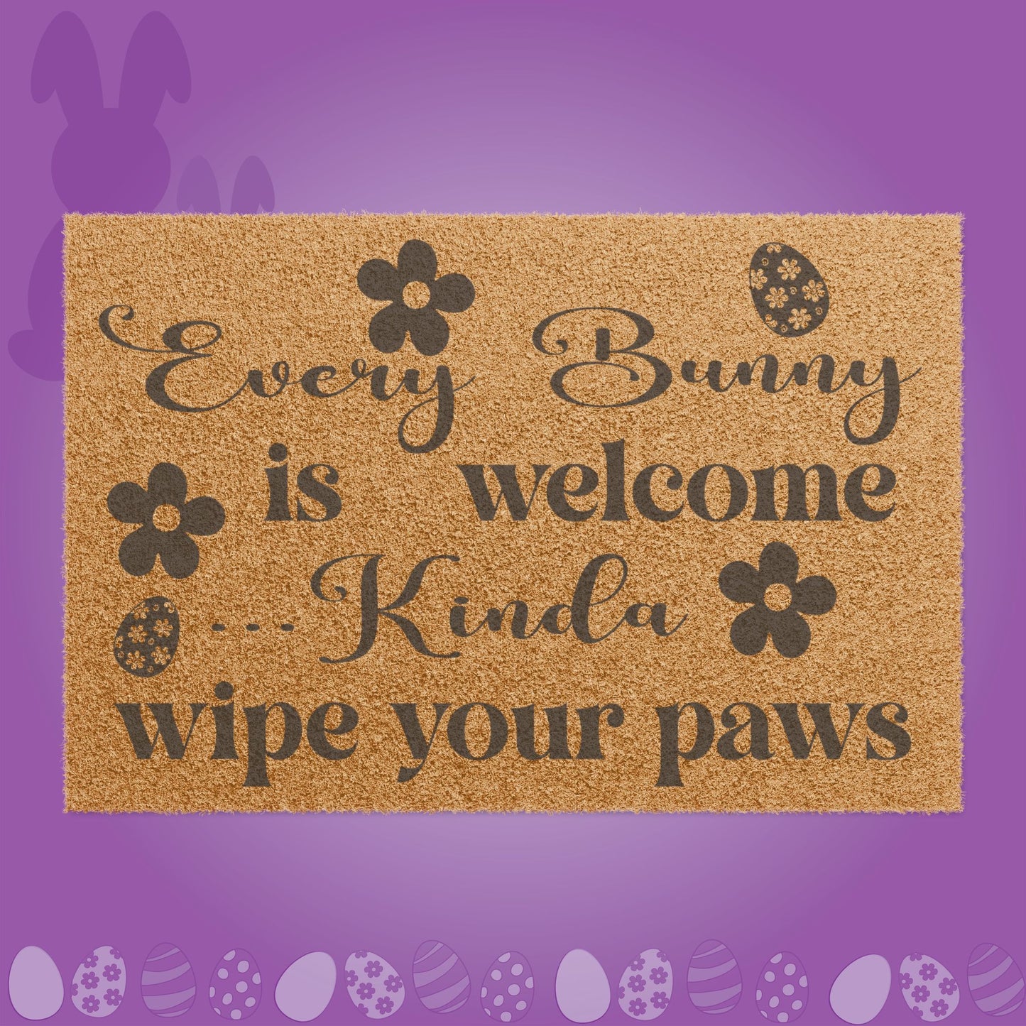 Every Bunny is Welcome Easter Door Mat