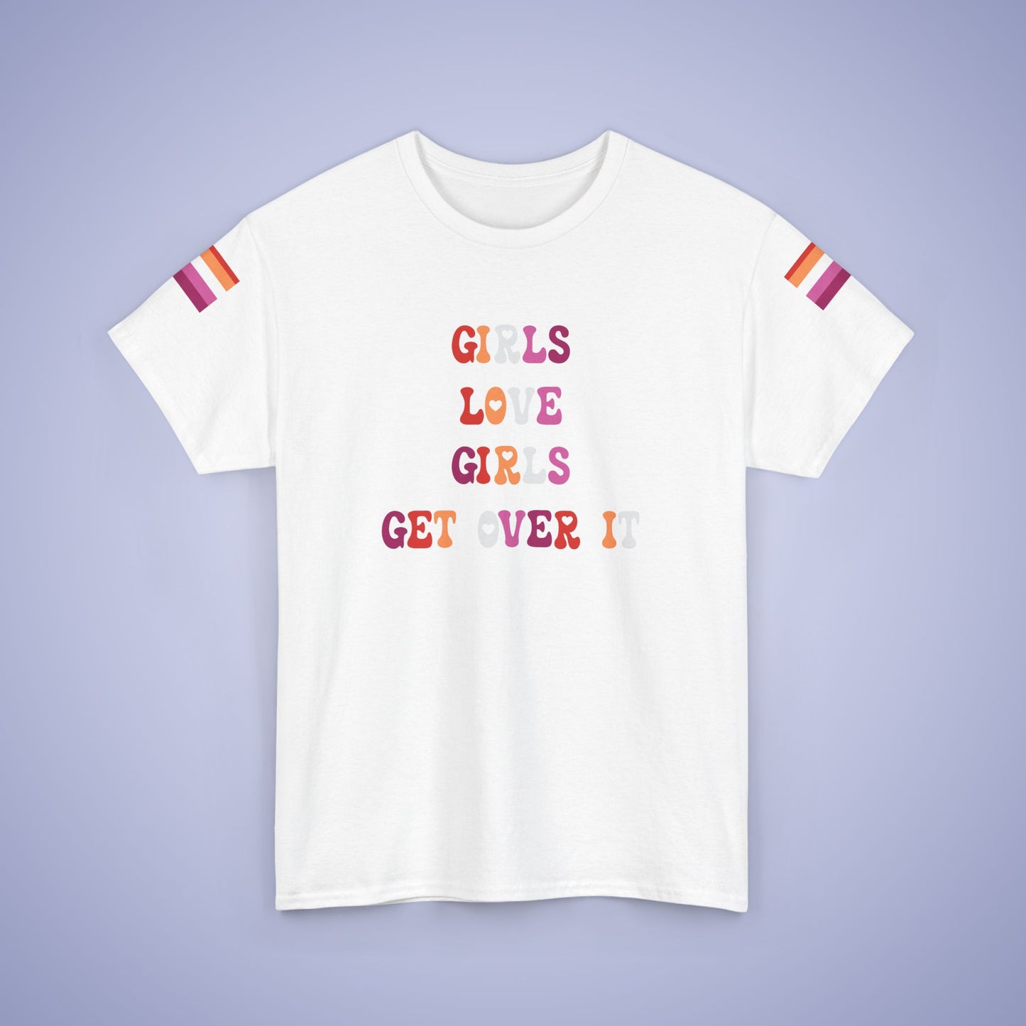 Girls Love Girls Get Over It Lesbian LGBT Pride Month Matching T Shirt Unisex