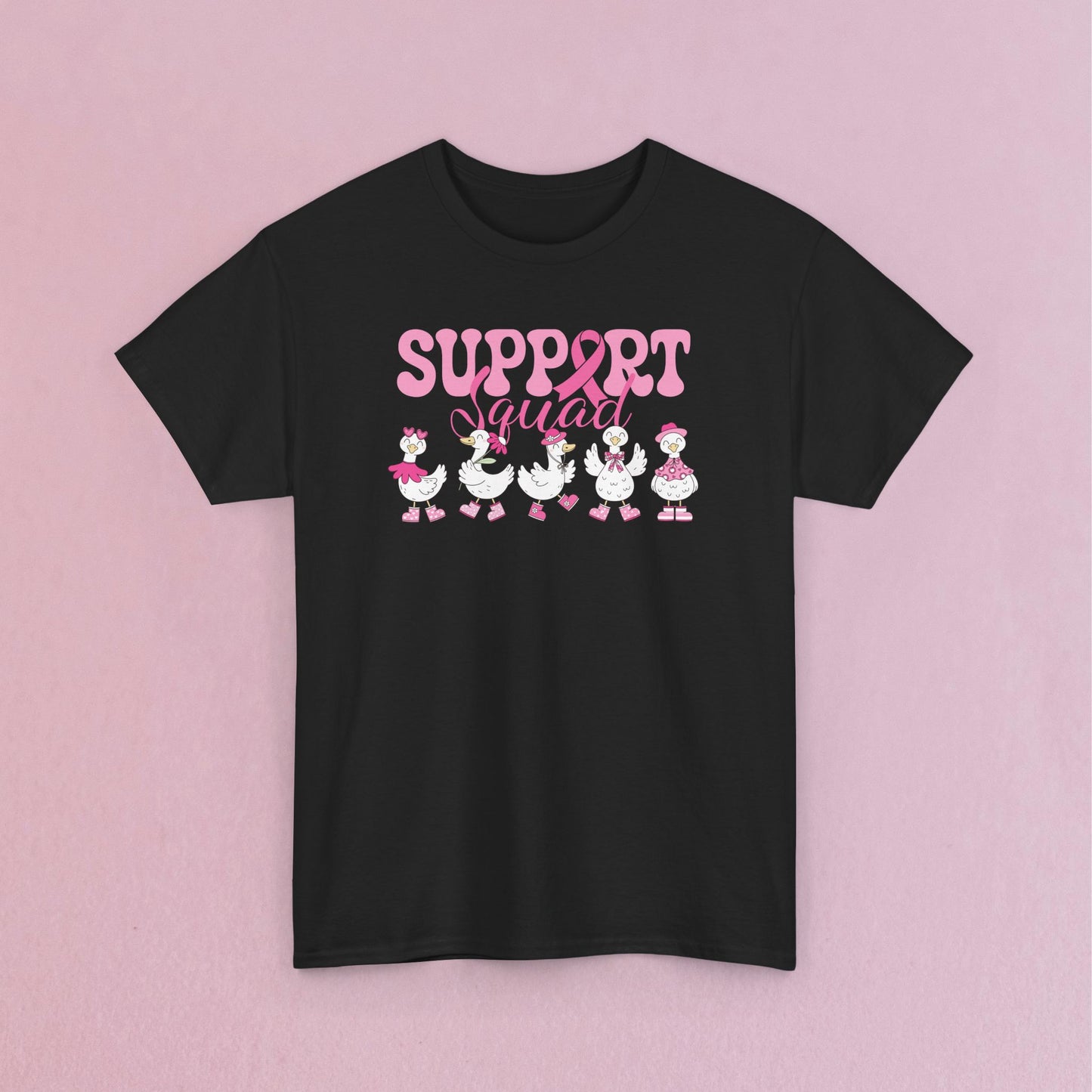 Support Squad Silly Little Goose Breast Cancer Awareness Unisex T Shirt