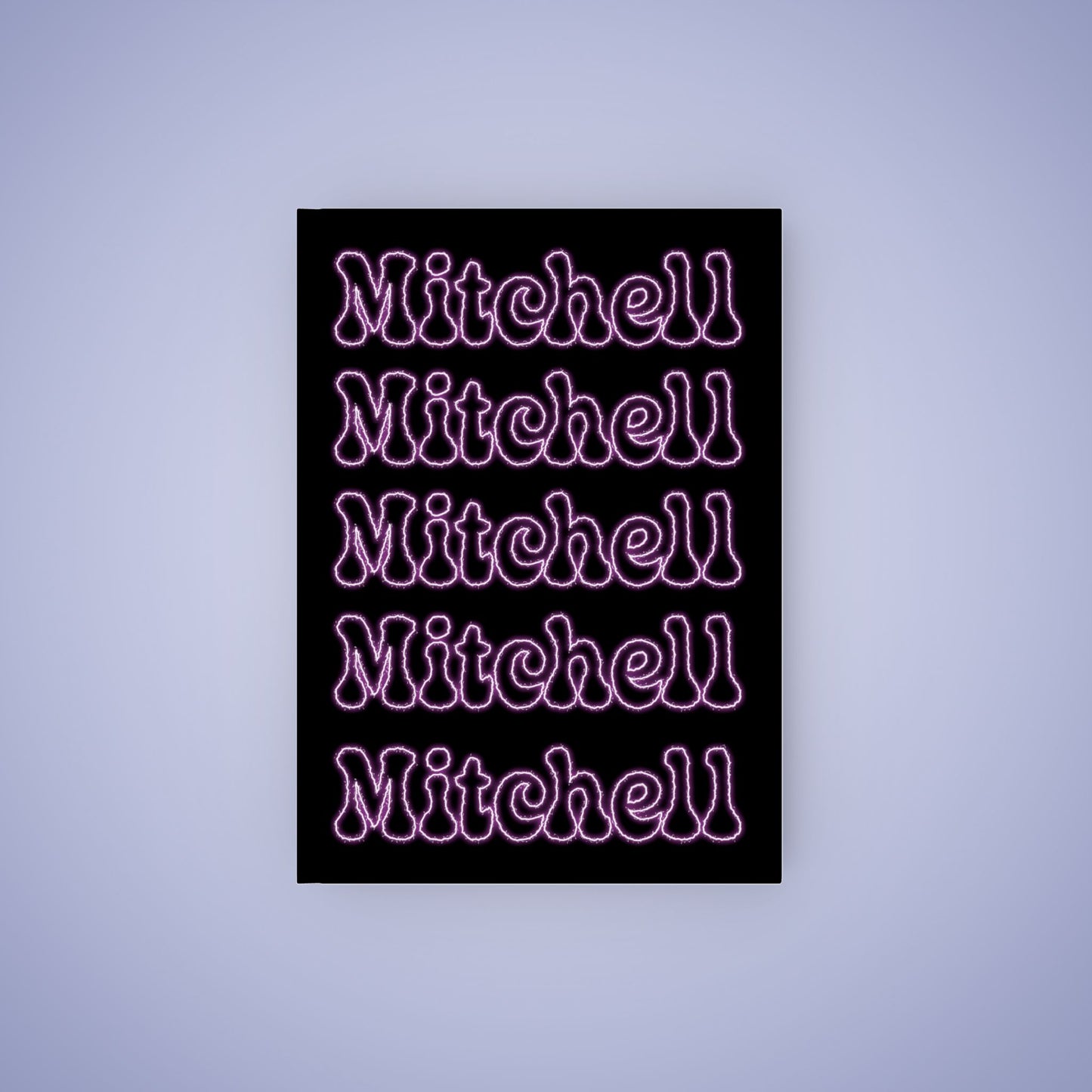 Pink Lightening Personalized Name Hard Backed Notebook