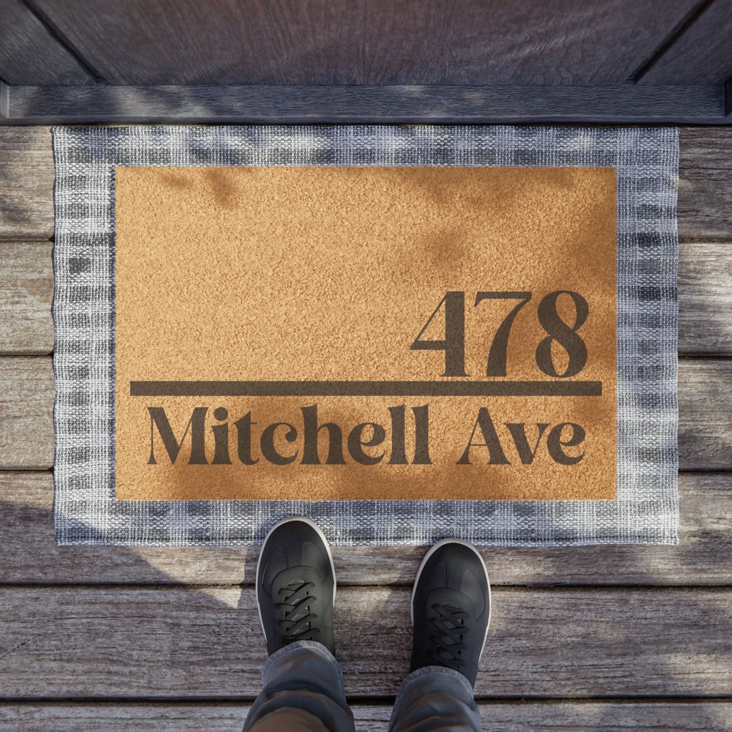 Address Made Obvious Personalized Door Mat