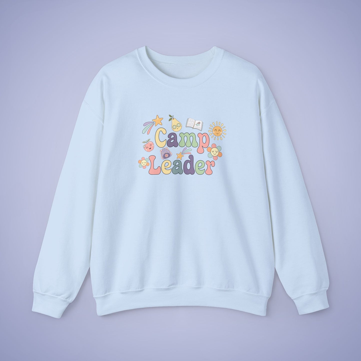 Camp Leader Teacher Crewneck Sweatshirt Retro Unisex Back to School