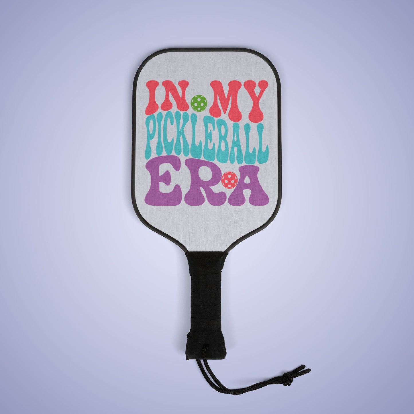 In My Pickleball Era Wavy Text Pickleball Paddle Set Pink Gift
