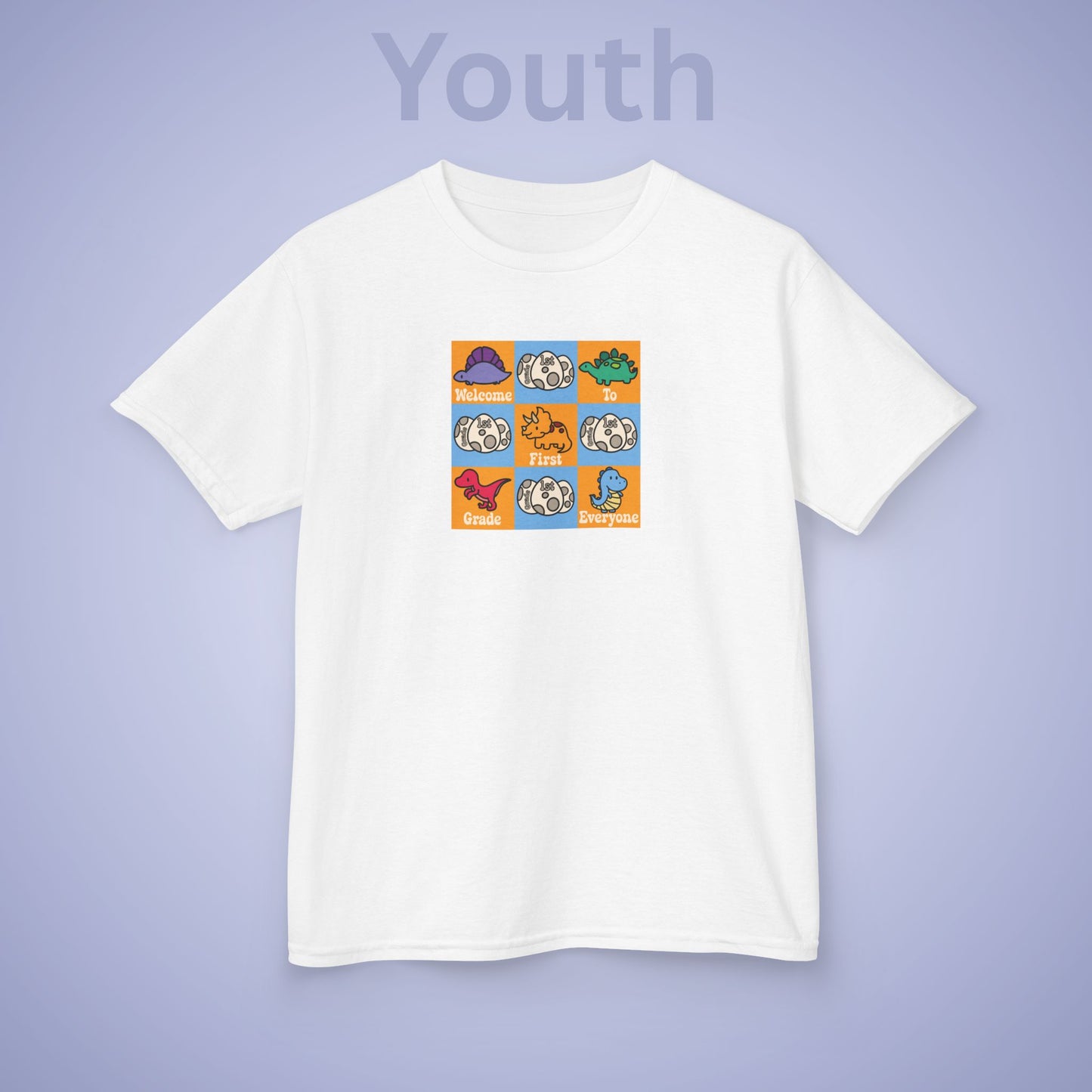 First Grade Fun Dinosaurs Kids Cotton T Shirt Back To School Youth