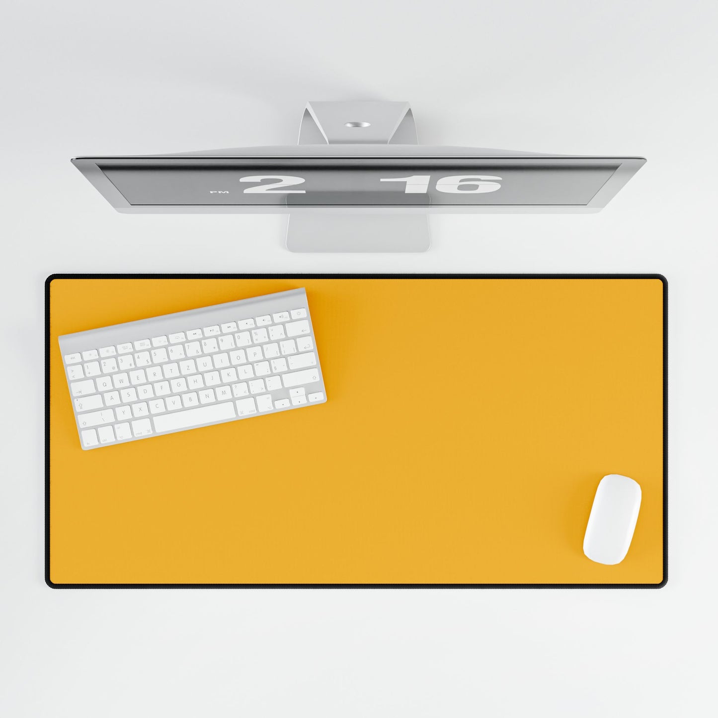 Yellow Desk Mat Minimalist Office Teacher Decor Gift Medium & Large
