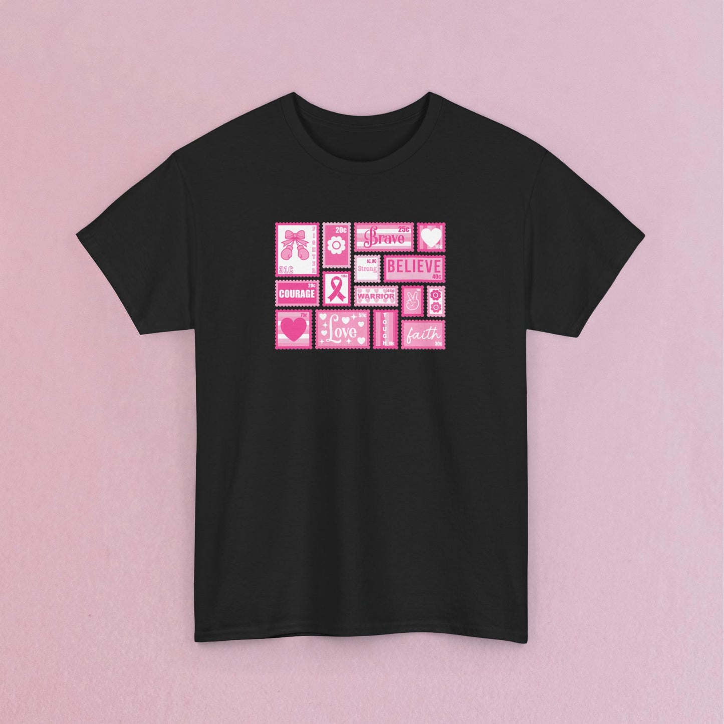 Postage Stamp Breast Cancer Awareness and Support Unisex T Shirt