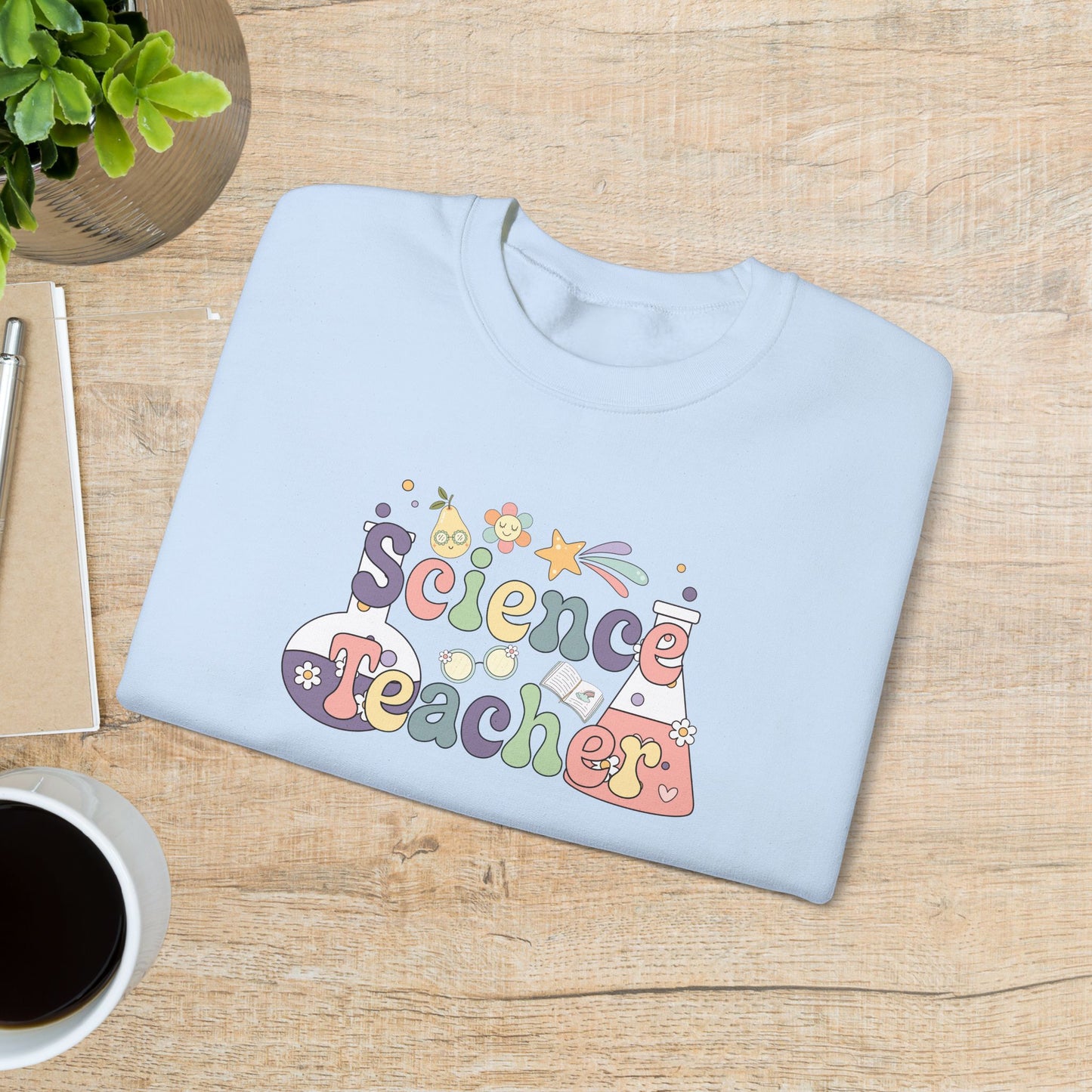 Science Teacher Crewneck Sweatshirt Retro Unisex Back to School