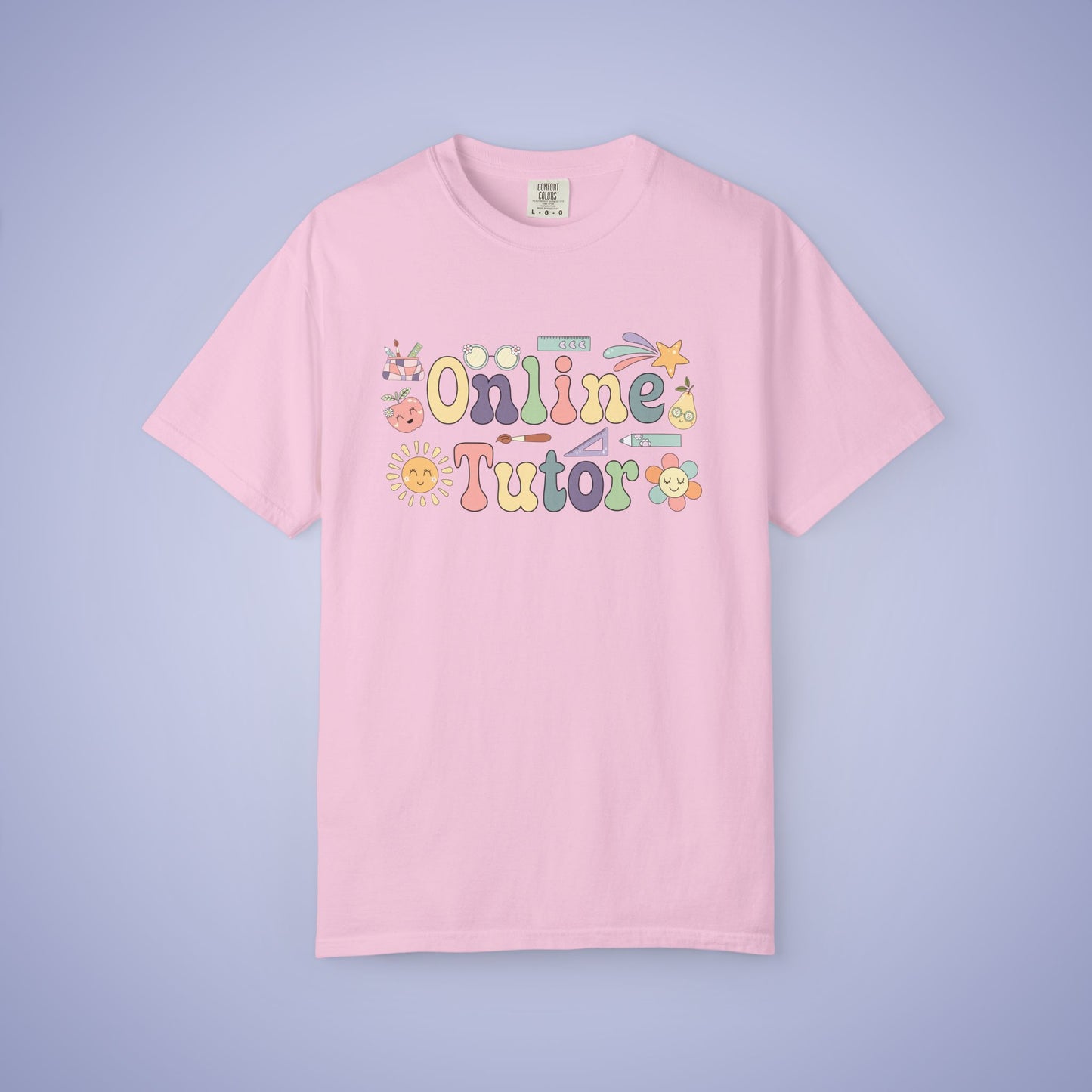 Online Tutor Teacher T Shirt Retro Comfort Colors Unisex Back to School