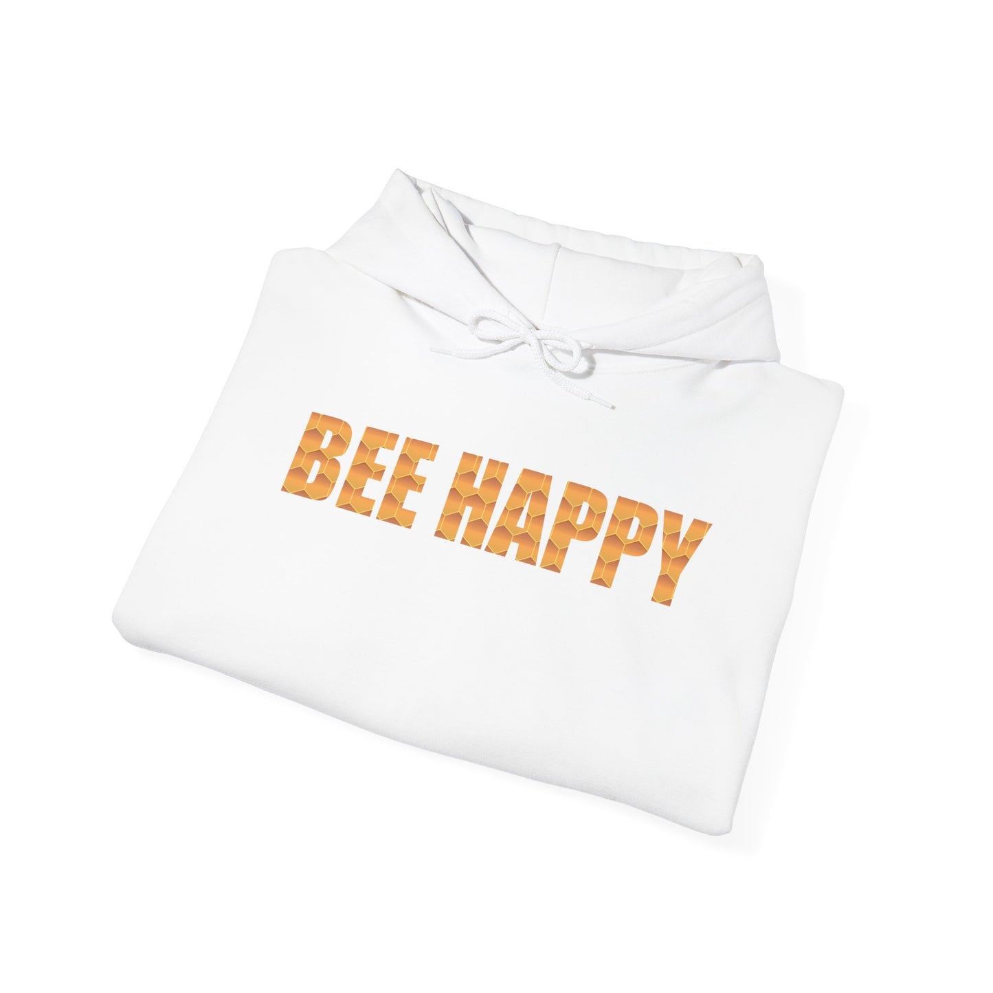 Bee Happy Sweet As Honey Honeycomb Word Art Design Hoodie Sweatshirt