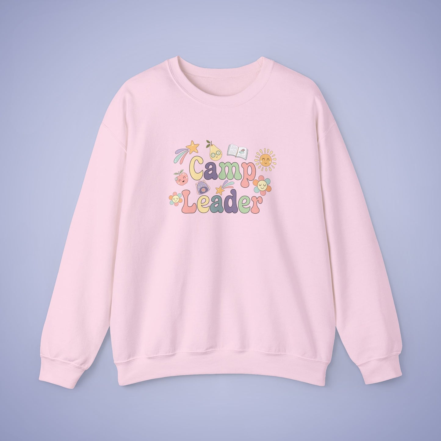 Camp Leader Teacher Crewneck Sweatshirt Retro Unisex Back to School