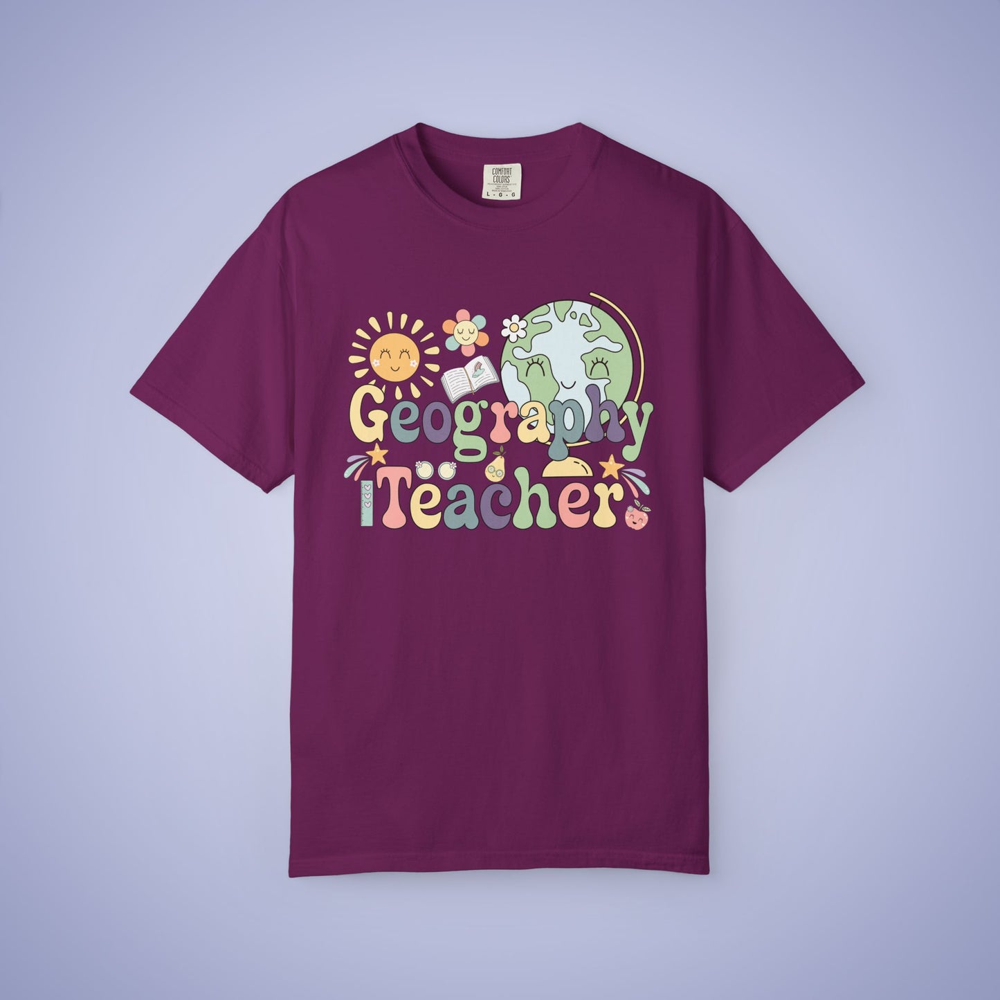 Geography Teacher T Shirt Retro Comfort Colors Unisex Back to School