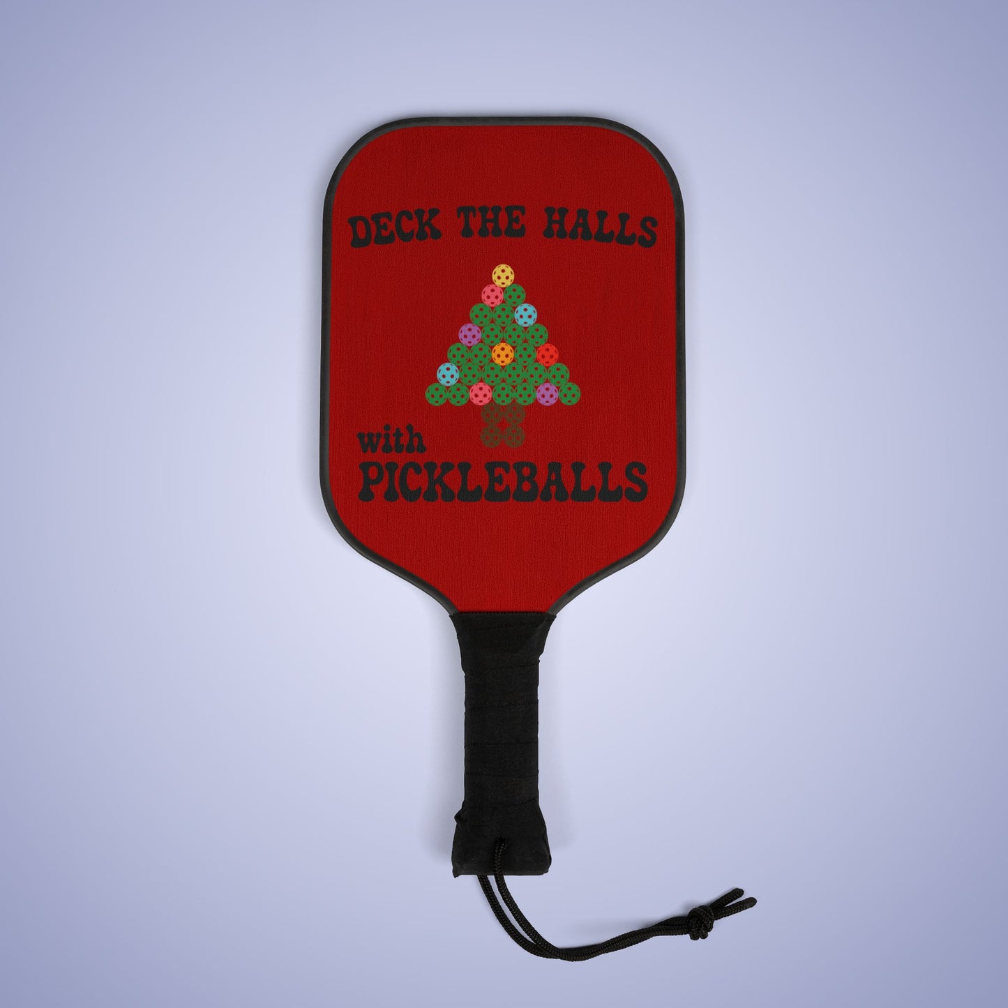 Deck the Halls with Pickleballs Christmas Pickleball Paddle Set Gift