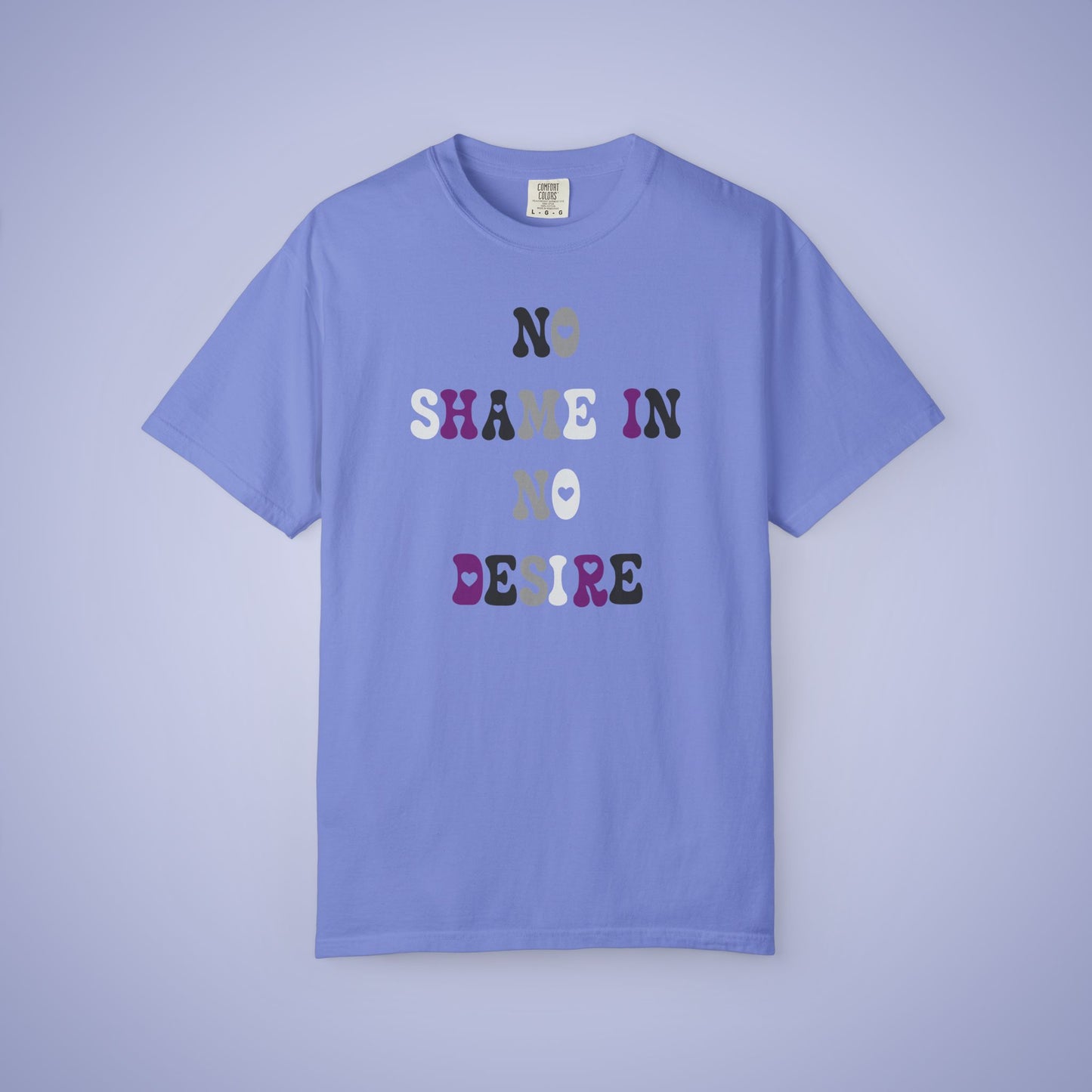 No Shame in No Desire Asexual LGBT Pride Month Comfort Colors T Shirt Unisex