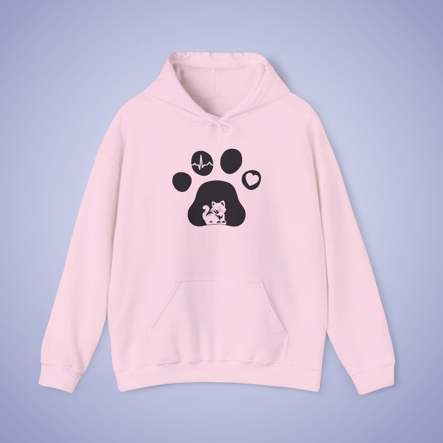 Cat Vet Hooded Sweatshirt Veterinarian Gift Double Sided Paw Prints