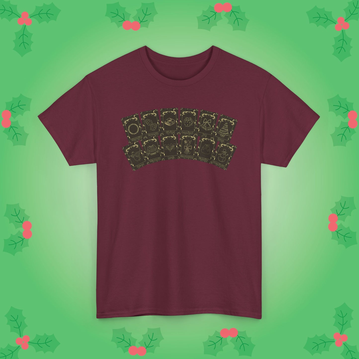 Christmas Deck of Tarot Cards Unisex T Shirt