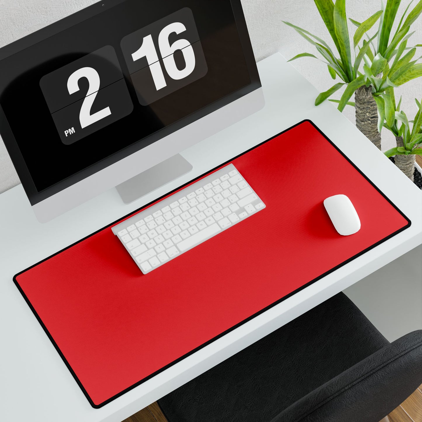 Red Desk Mat Minimalist Office Teacher Decor Gift Medium & Large