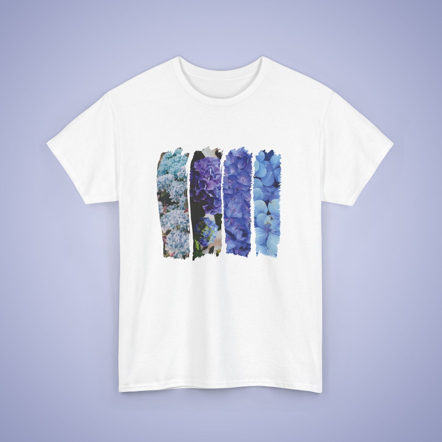 Blue Hydrangea Lover Spring Brush Stroke Photographic Unisex Oversized T Shirt