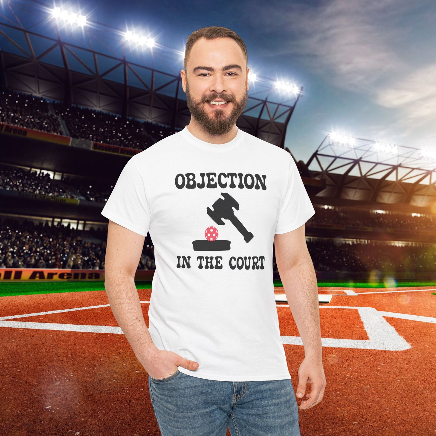 Objection in the Court Pickleball Lover Funny Lawyer Judge Gift Tee Graphic Design T Shirt