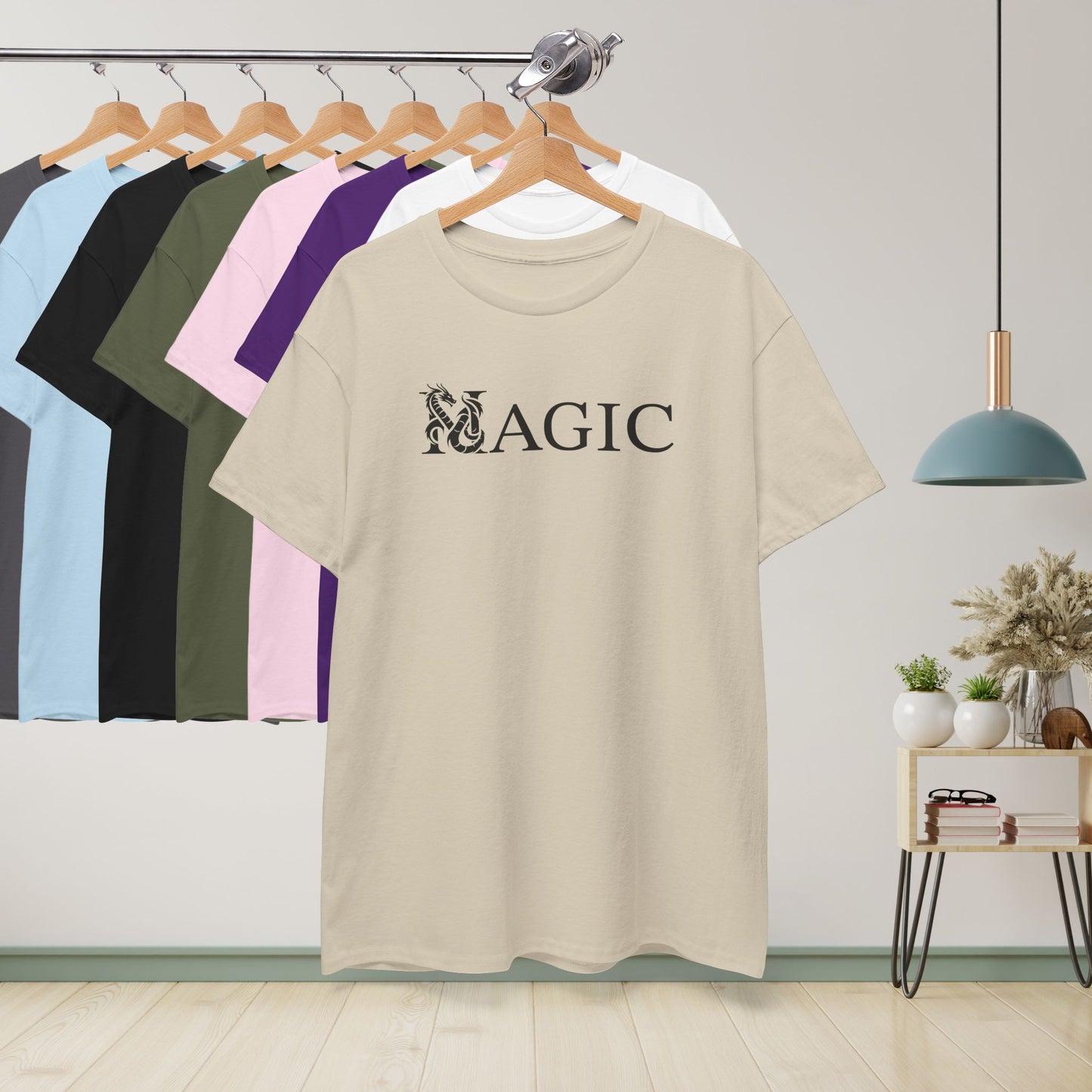 Magic Word Art Text Dragon Lover Unisex T Shirt