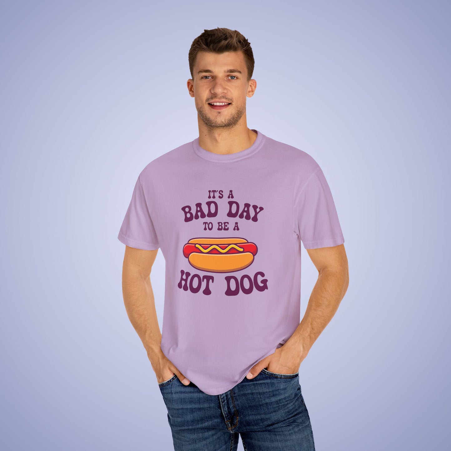 Its a Bad Day to be a Hot Dog Funny Comfort Colors T Shirt Unisex