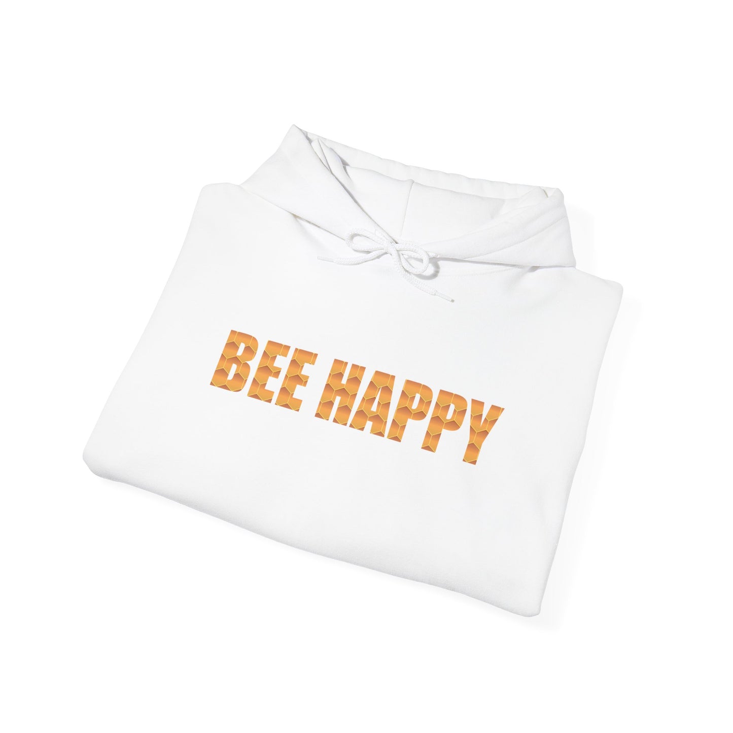Bee Happy Sweet As Honey Honeycomb Word Art Design Hoodie Sweatshirt