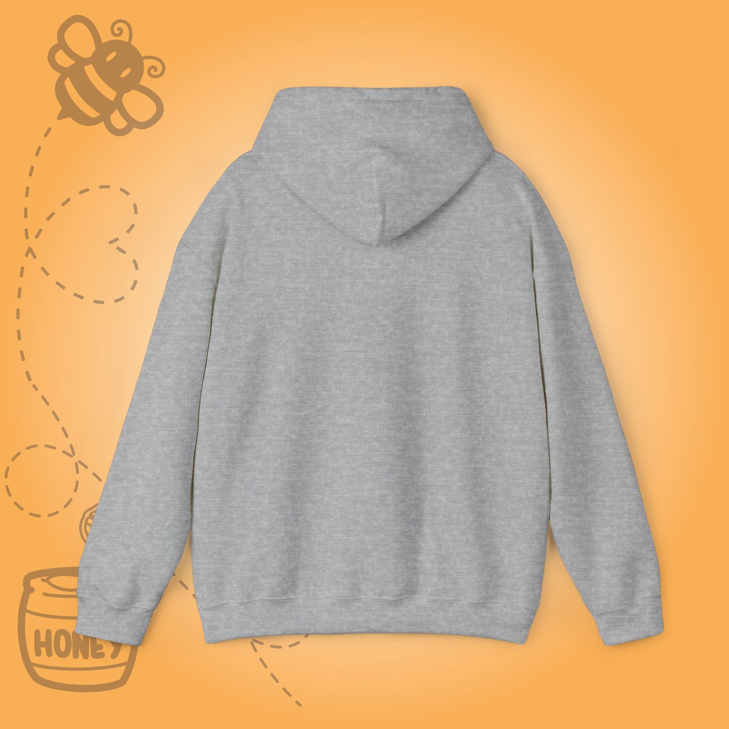 Bee Happy Sweet As Honey Honeycomb Word Art Design Hoodie Sweatshirt