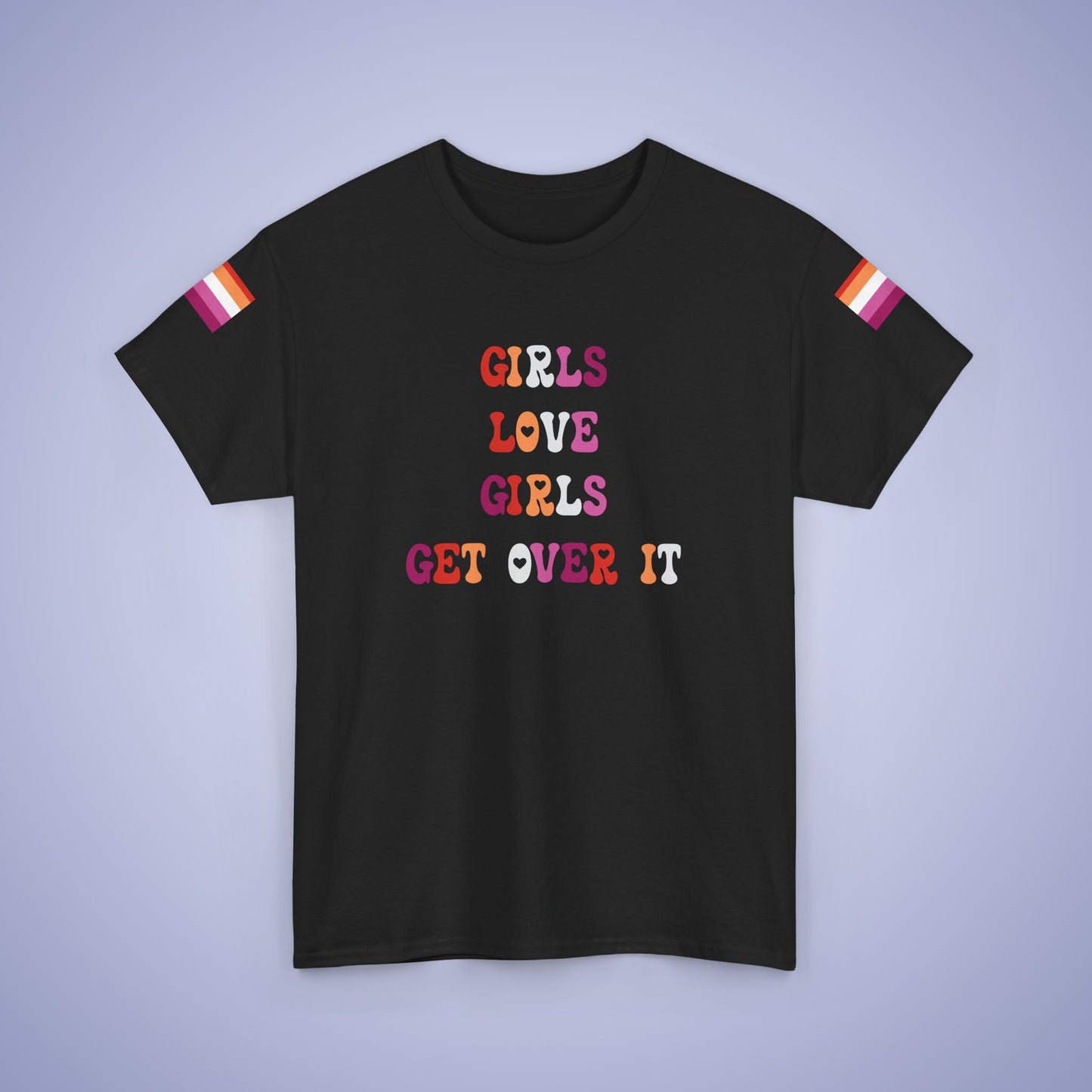 Girls Love Girls Get Over It Lesbian LGBT Pride Month Matching T Shirt Unisex