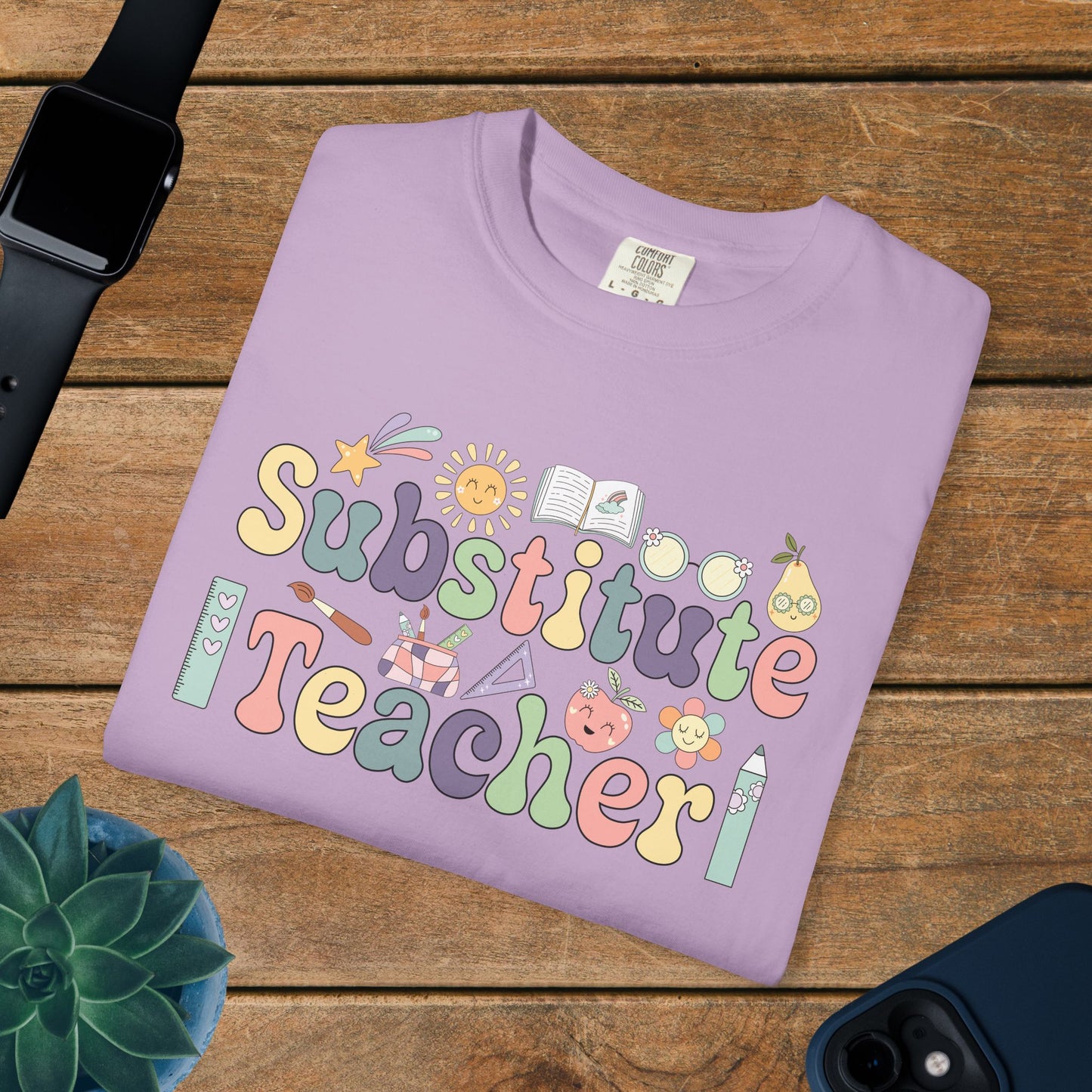 Substitute Teacher T Shirt Retro Comfort Colors Unisex Back to School