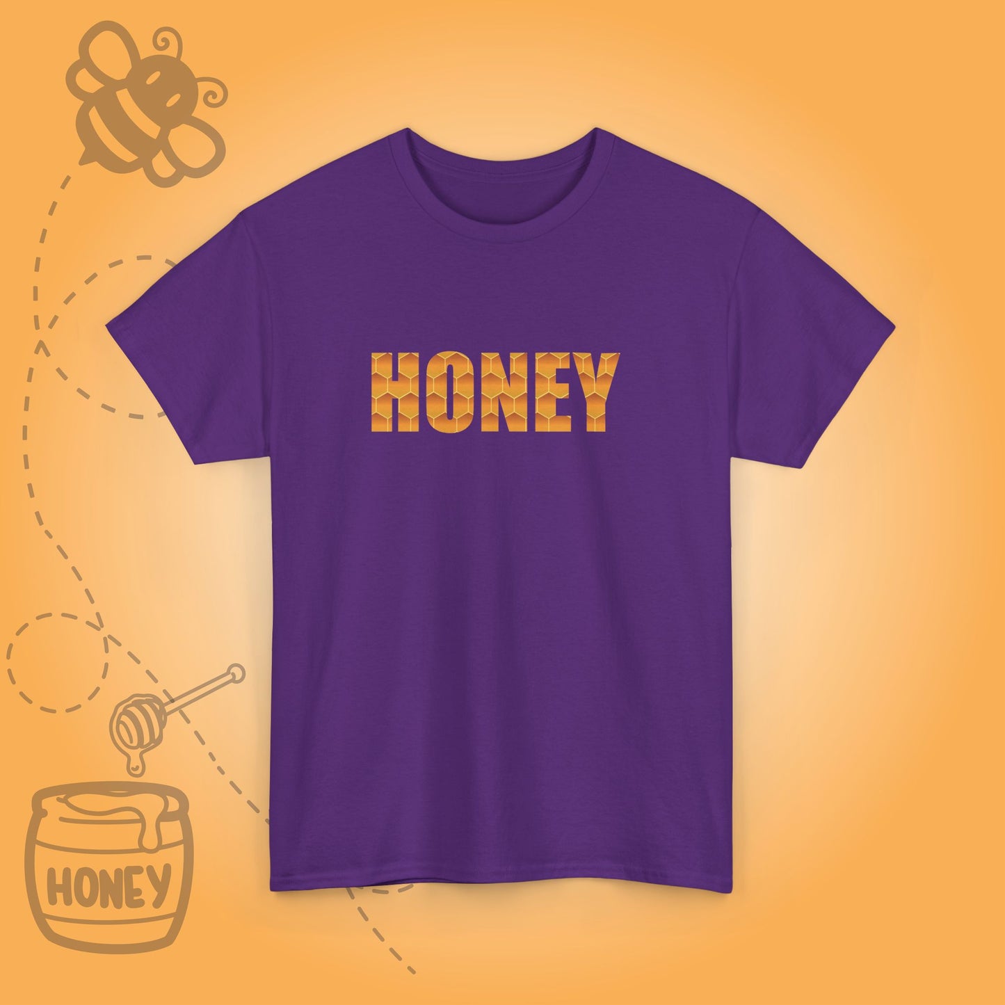 Honey Lover Honeycomb Sweet As Honey Word Art Design Unisex T Shirt