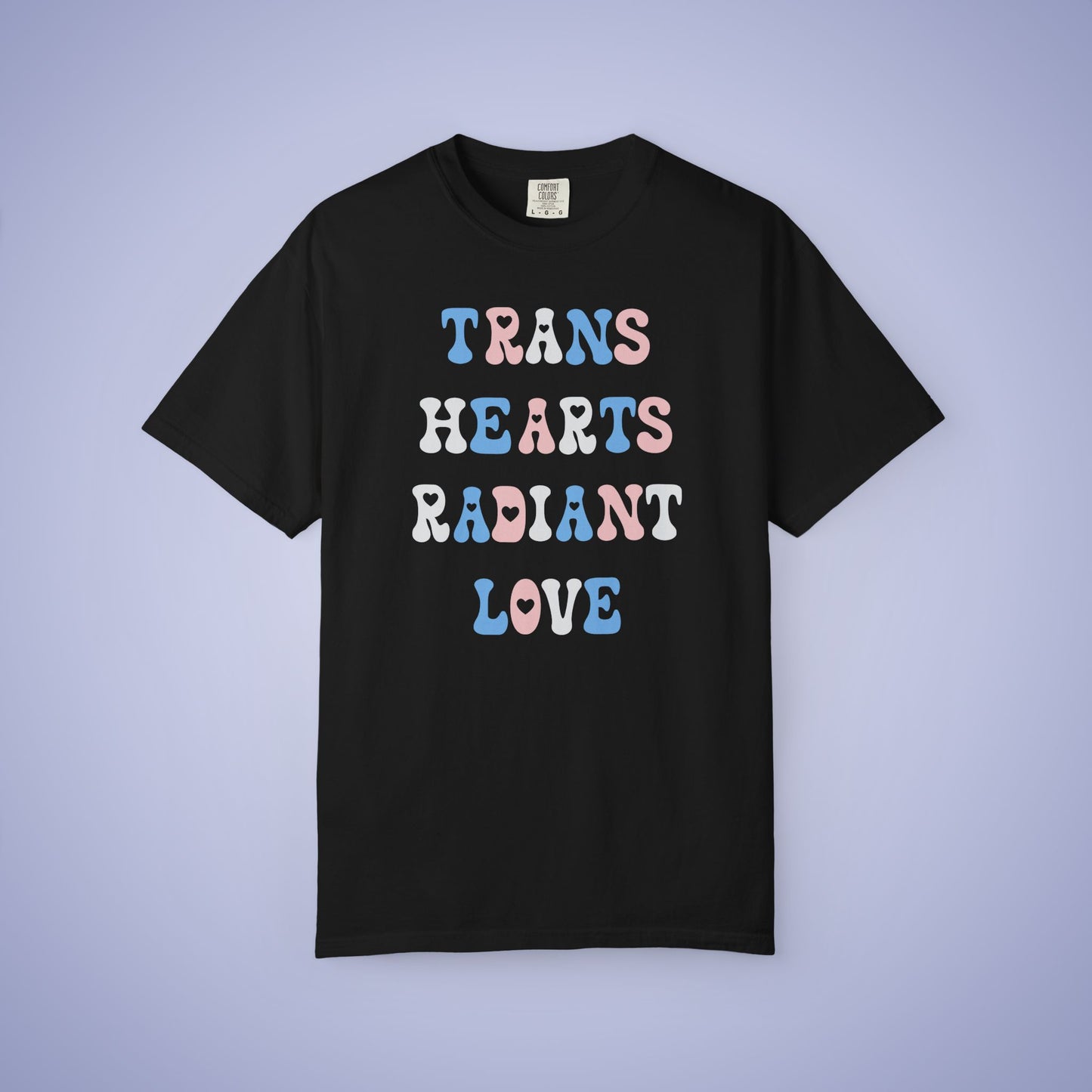 Trans Hearts Radiant Love Transexual LGBT Pride Month Comfort Colors T Shirt Unisex