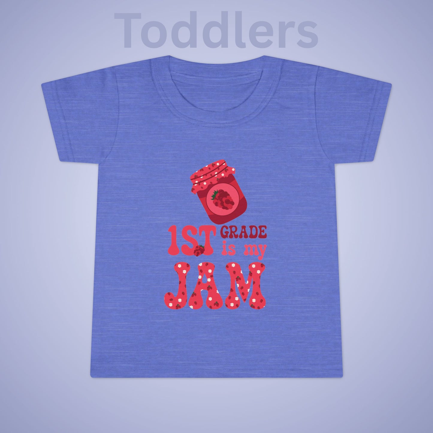 First Grade is my Jam Raspberry Kids Cotton T Shirt Back To School Toddler