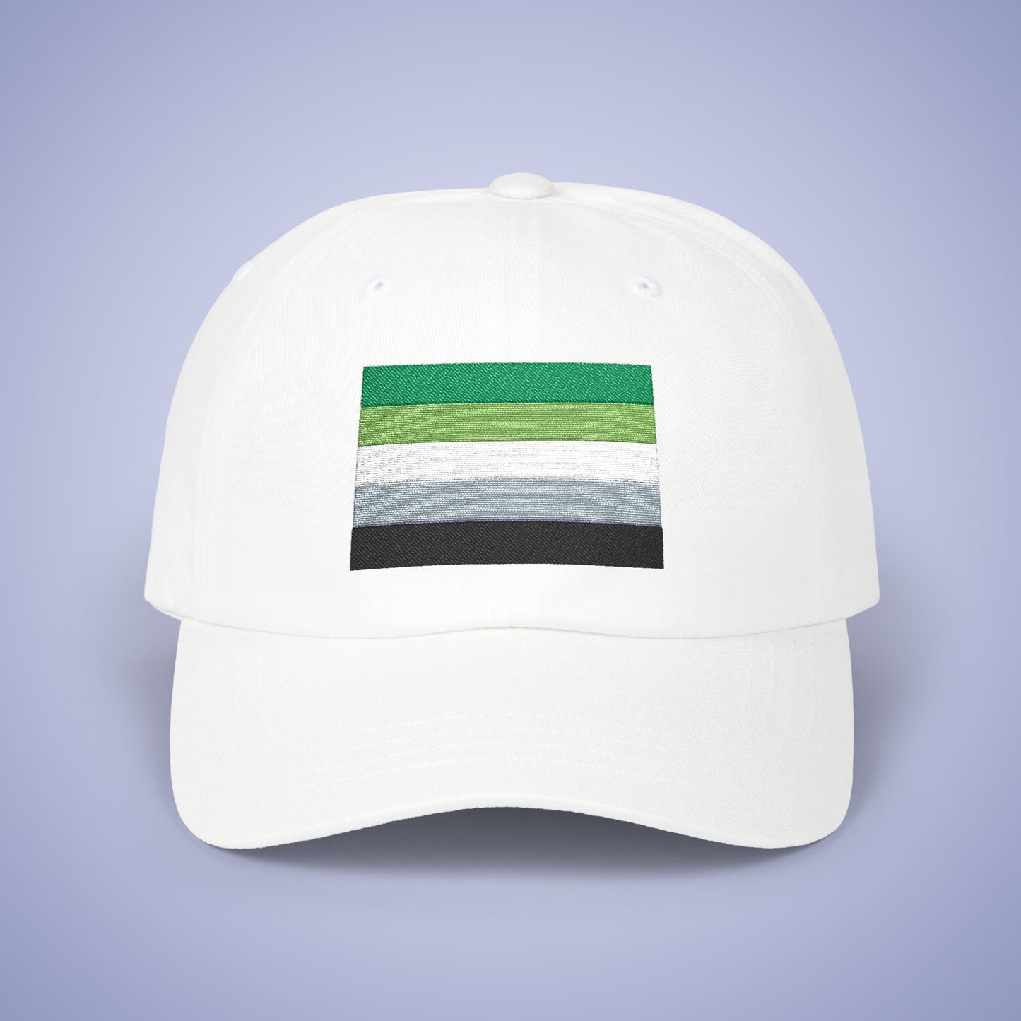 Aromantic Flag Pride Month Embroidered Classic Dad Cap Unisex Coloured Embroidery