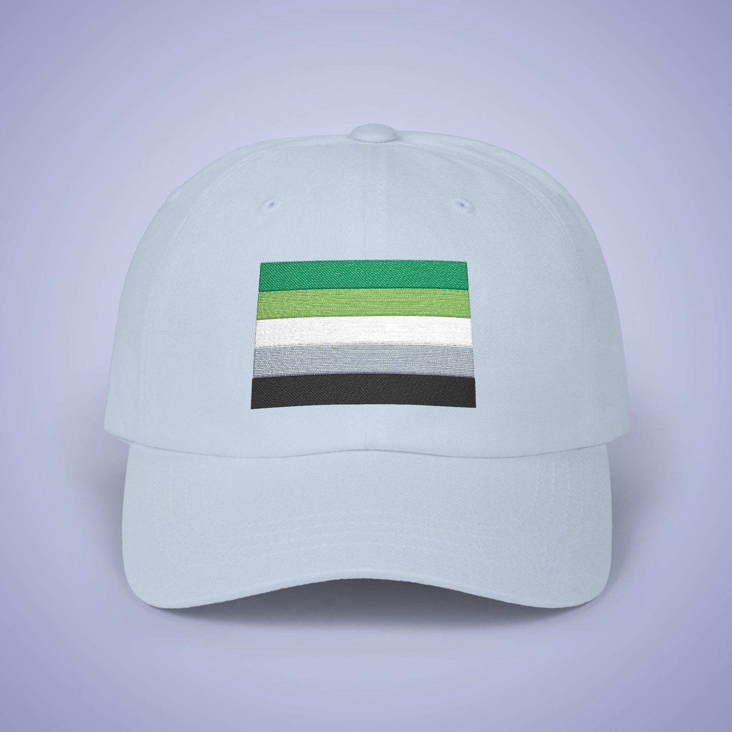 Aromantic Flag Pride Month Embroidered Classic Dad Cap Unisex Coloured Embroidery