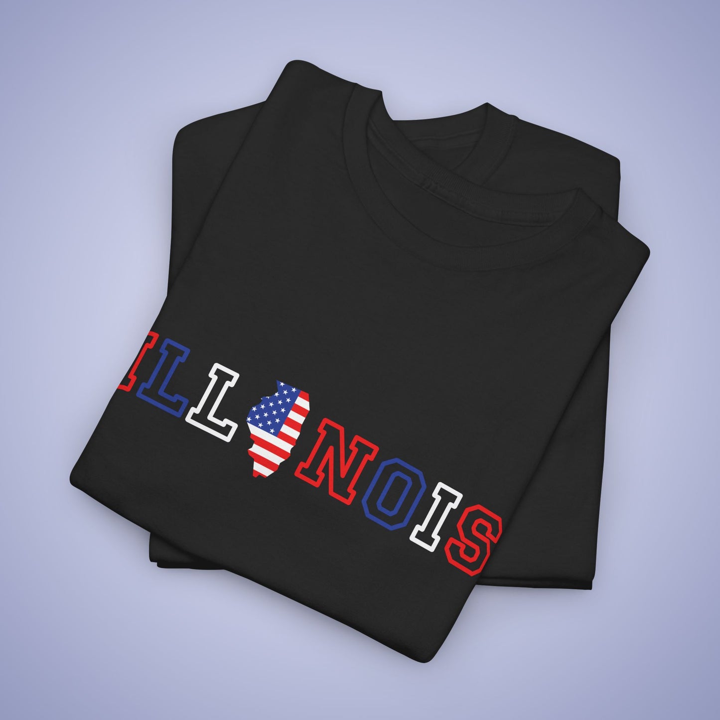Illonois Map Text Art Proud American Unisex T Shirt