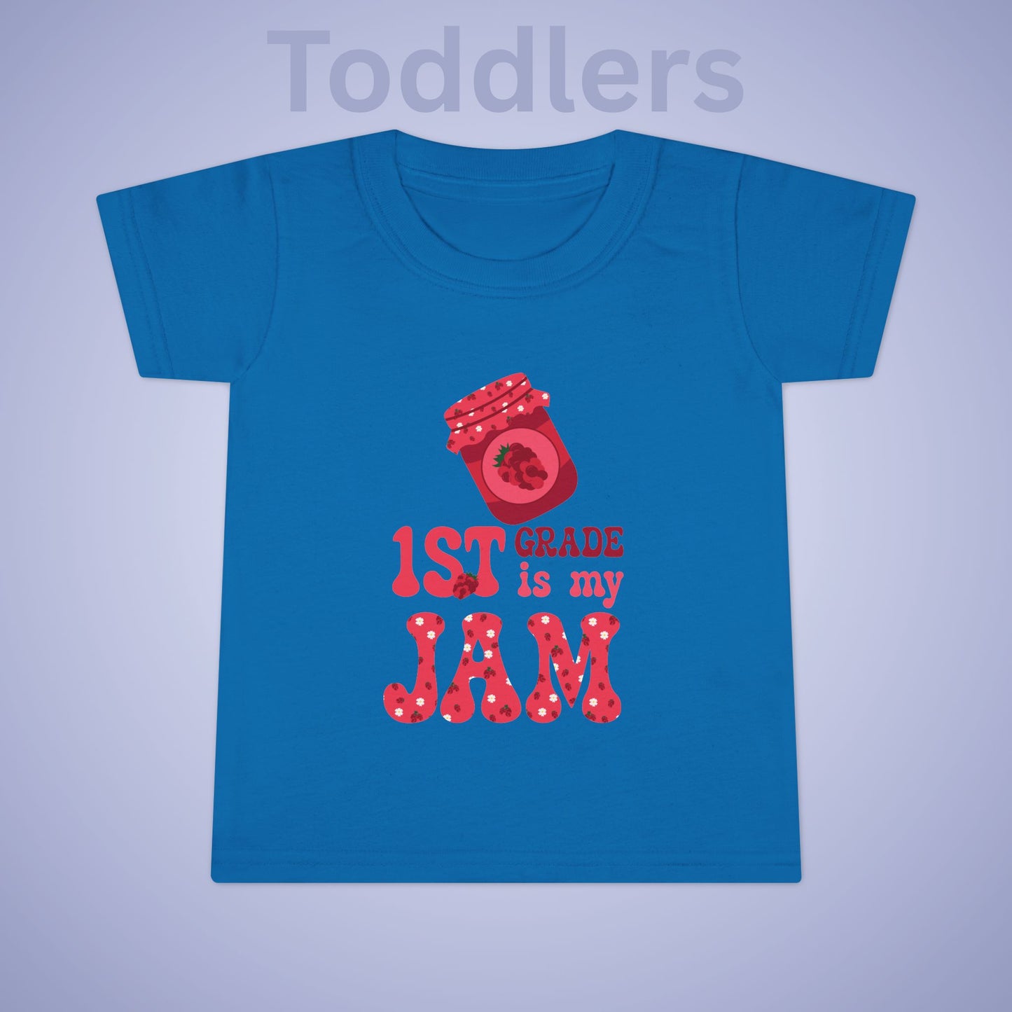 First Grade is my Jam Raspberry Kids Cotton T Shirt Back To School Toddler