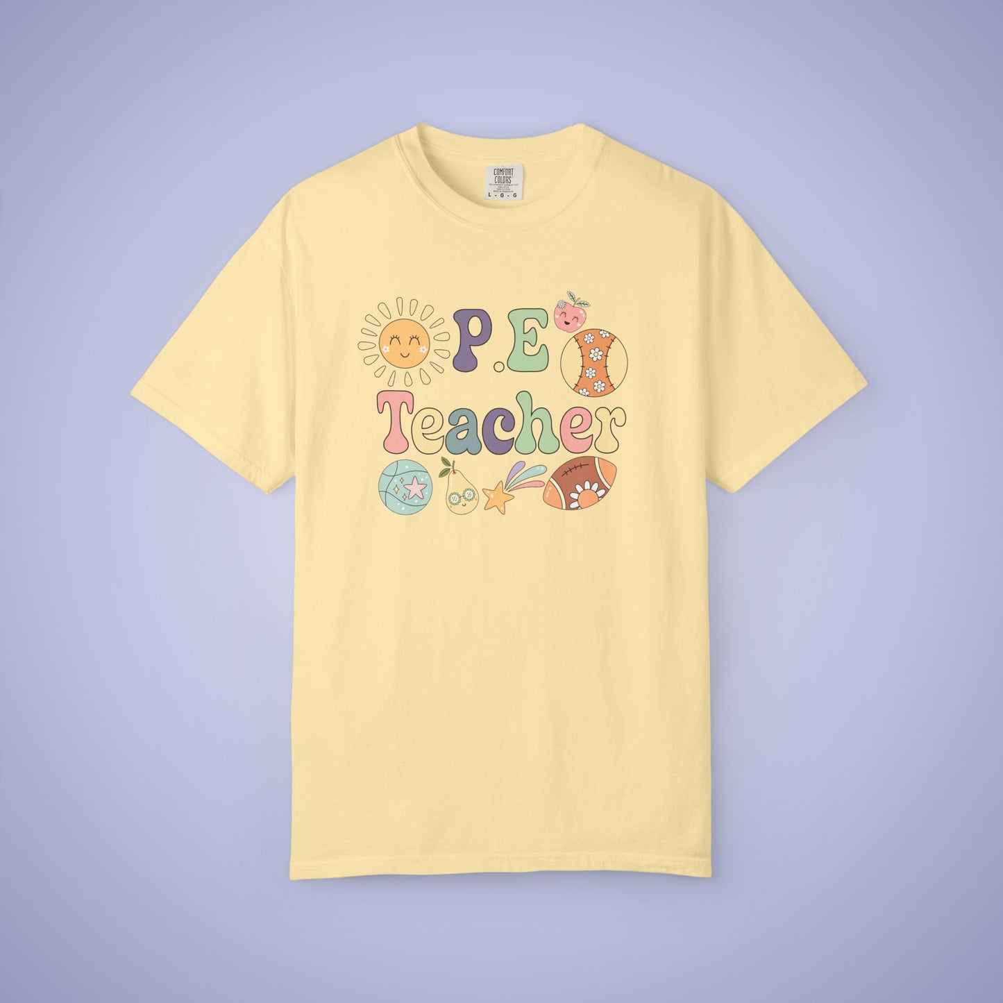 P.E Sports Teacher T Shirt Retro Comfort Colors Unisex Back to School