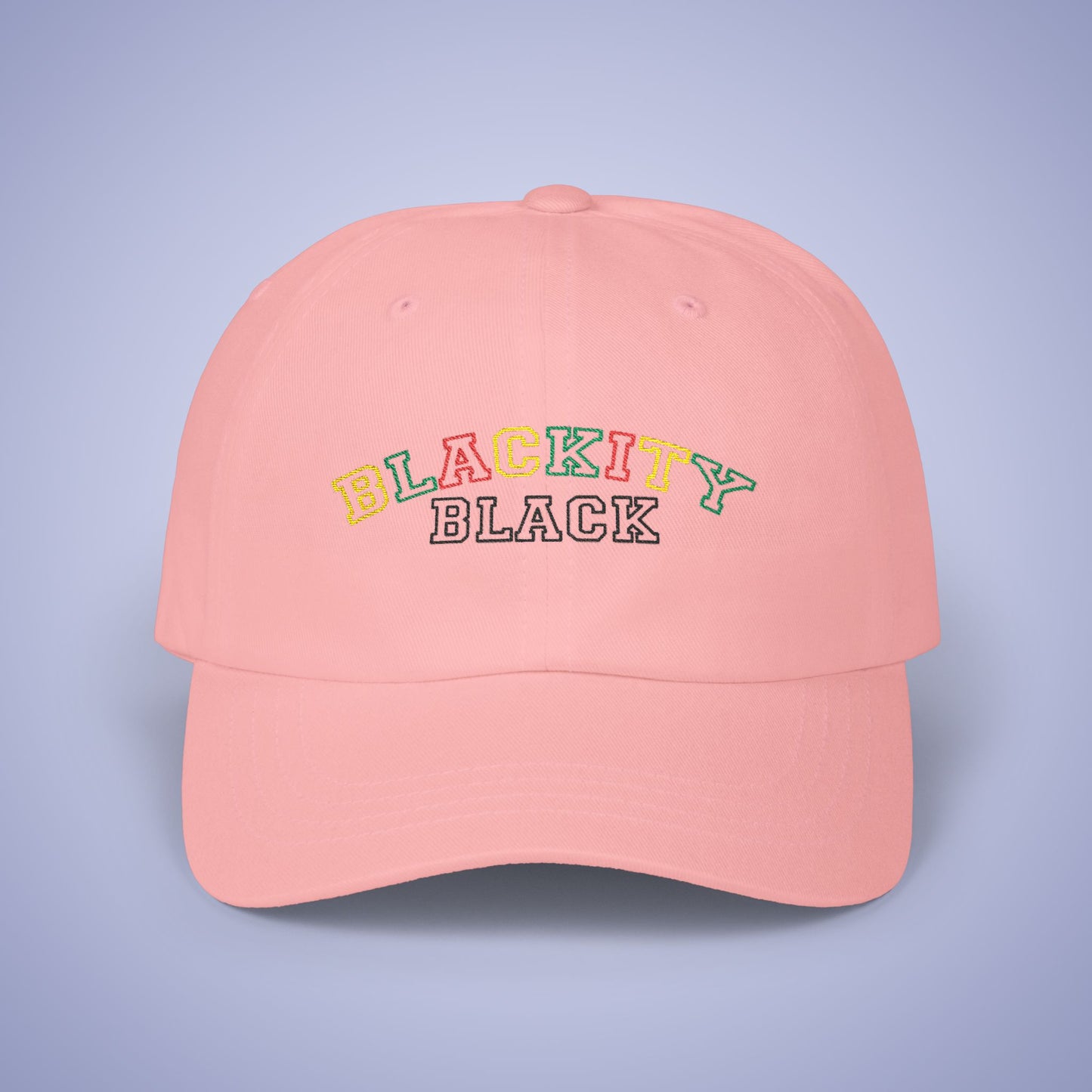 Blackity Black Juneteenth Embroidered Classic Dad Cap Unisex Coloured Embroidery Light