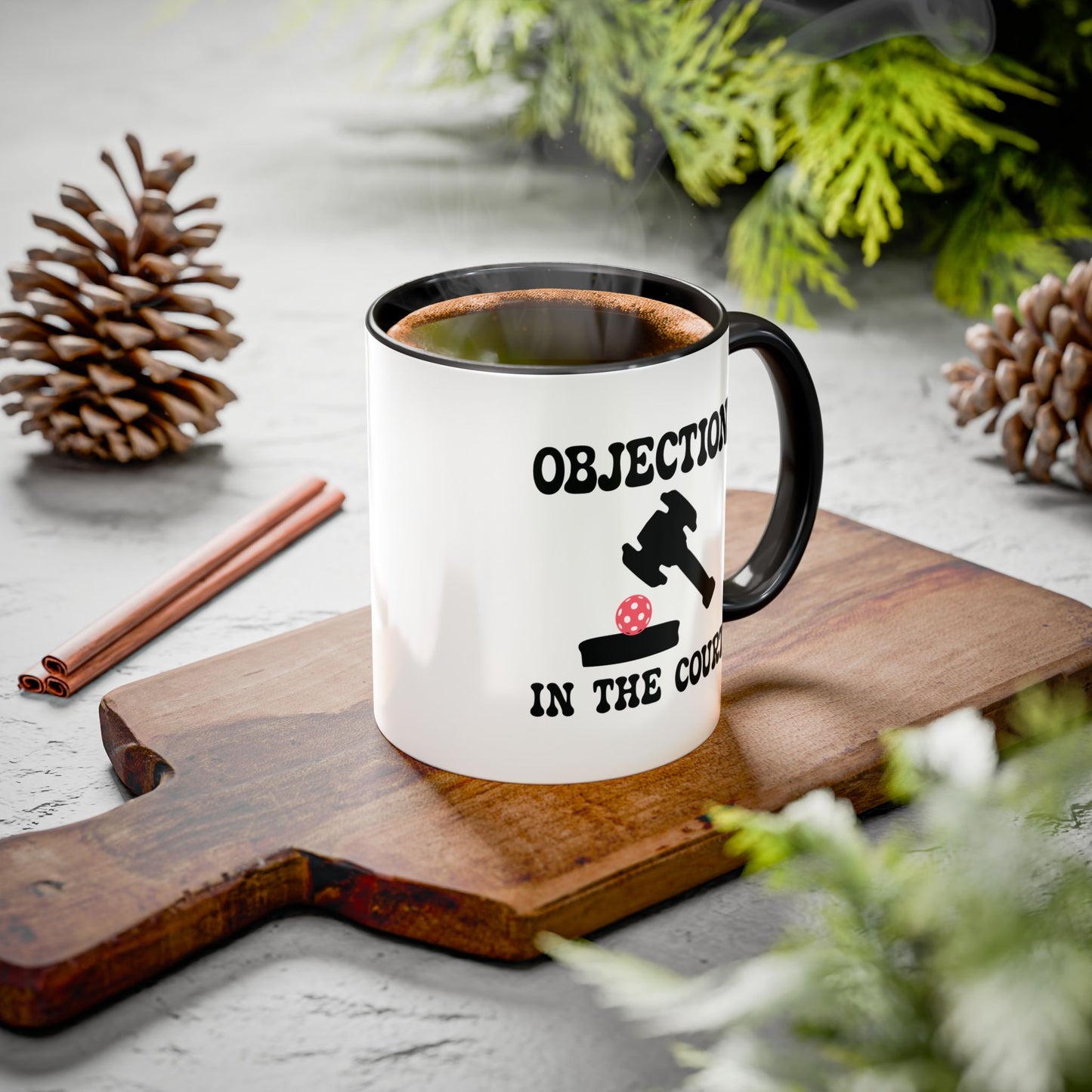 Objection in the Court Pickleball Fun Colorful Lawyer Judge Gift Coffee Mug