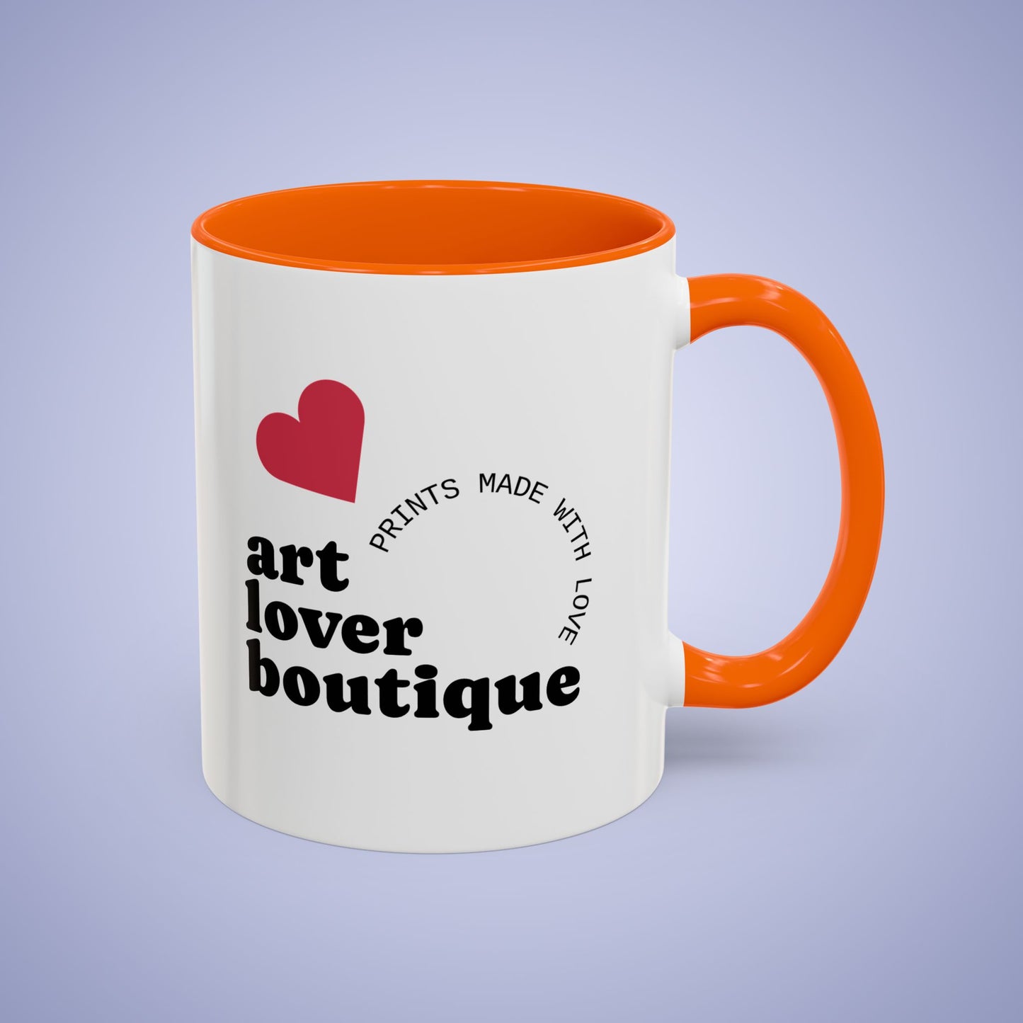 Personalized Coffee Mug - 11oz or 15oz Orange Ceramic Accent