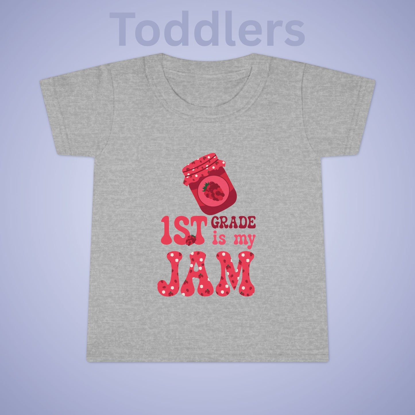 First Grade is my Jam Raspberry Kids Cotton T Shirt Back To School Toddler