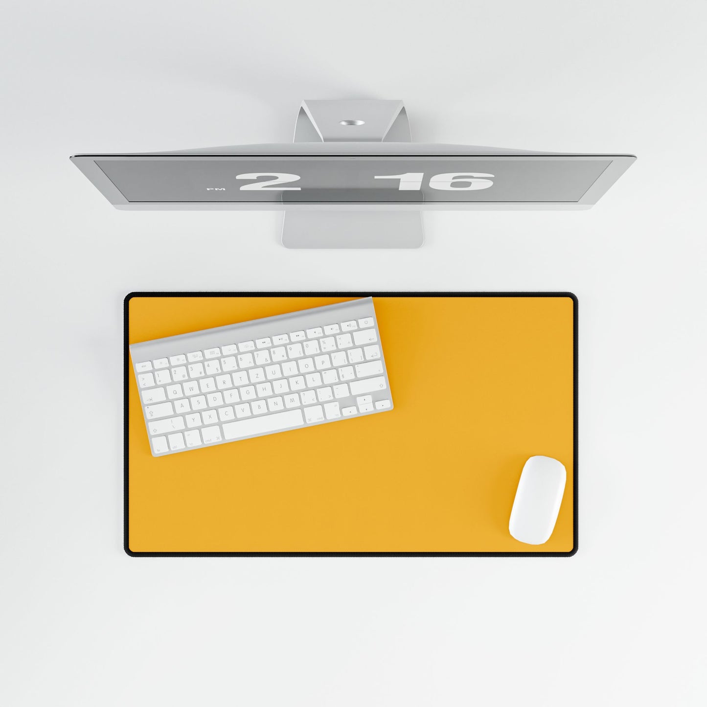 Yellow Desk Mat Minimalist Office Teacher Decor Gift Medium & Large