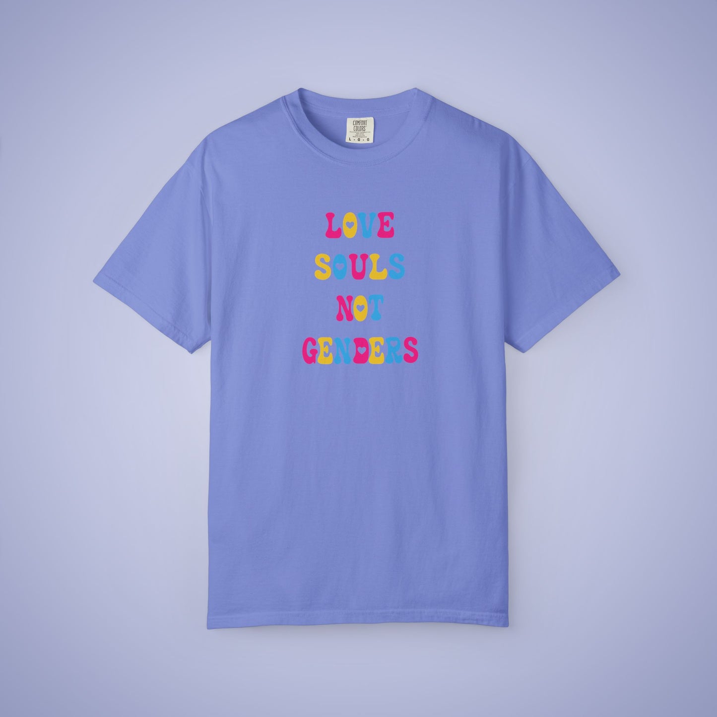 Love Souls Not Gender Pansexual LGBT Pride Month Comfort Colors T Shirt Unisex