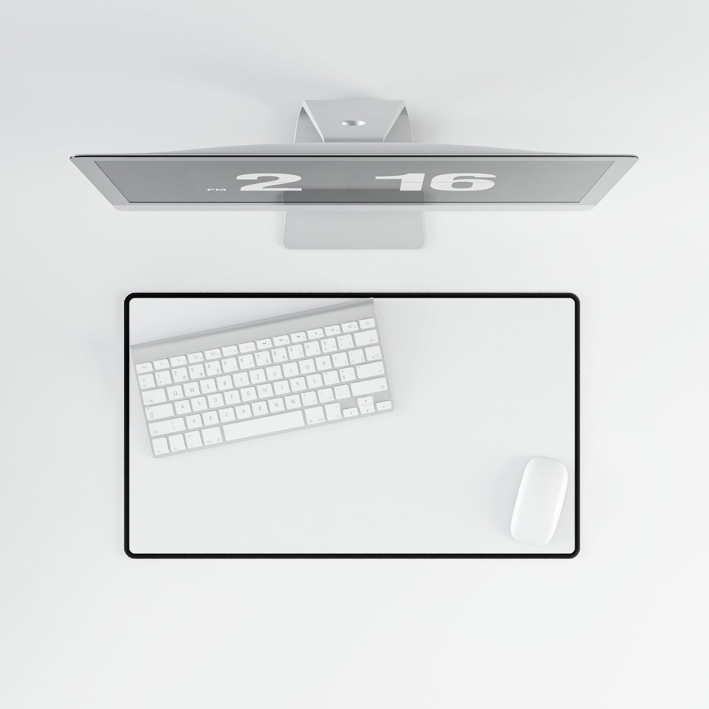 White Desk Mat Minimalist Office Teacher Decor Gift Medium & Large