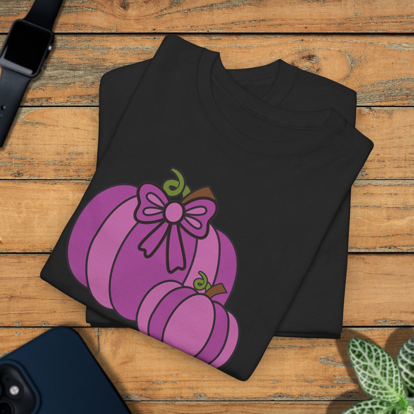 Thanksgiving Fall Inspired Halloween Purple Pumpkin Unisex T Shirt