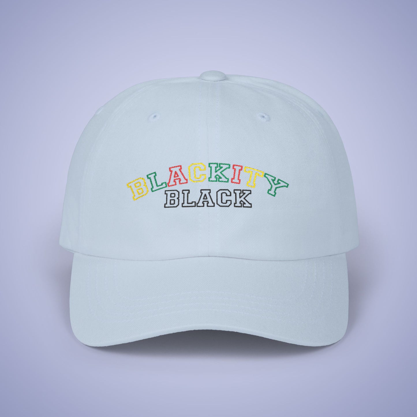 Blackity Black Juneteenth Embroidered Classic Dad Cap Unisex Coloured Embroidery Light