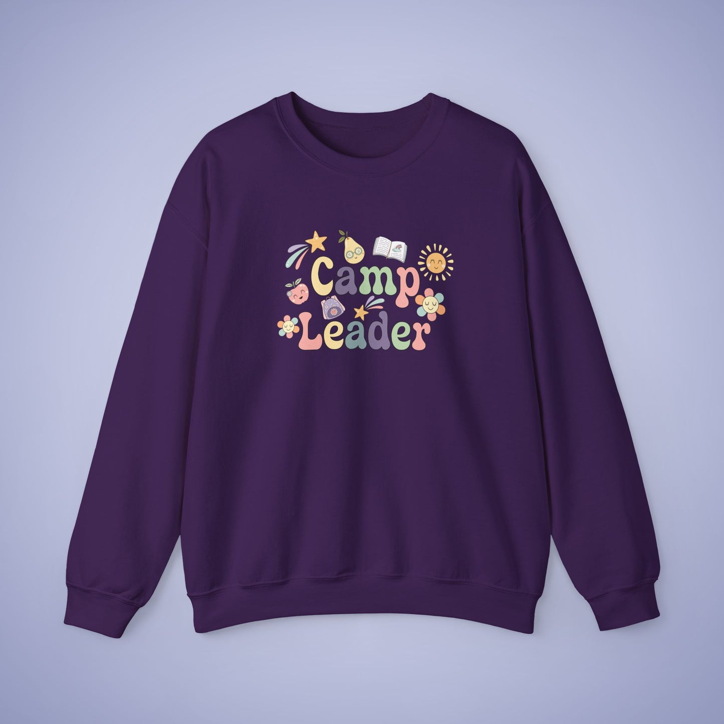 Camp Leader Teacher Crewneck Sweatshirt Retro Unisex Back to School