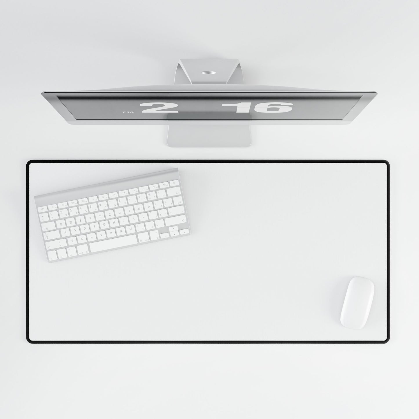 White Desk Mat Minimalist Office Teacher Decor Gift Medium & Large