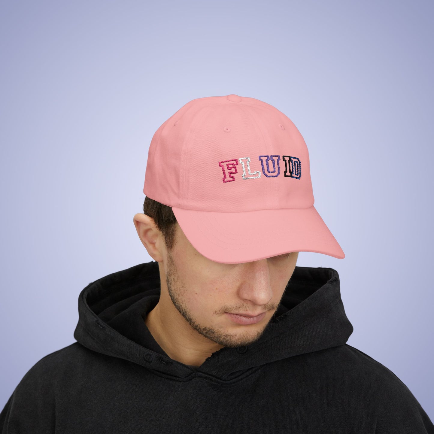 Gender Fluid Pride Month Embroidered Classic Dad Cap Unisex Coloured Embroidery