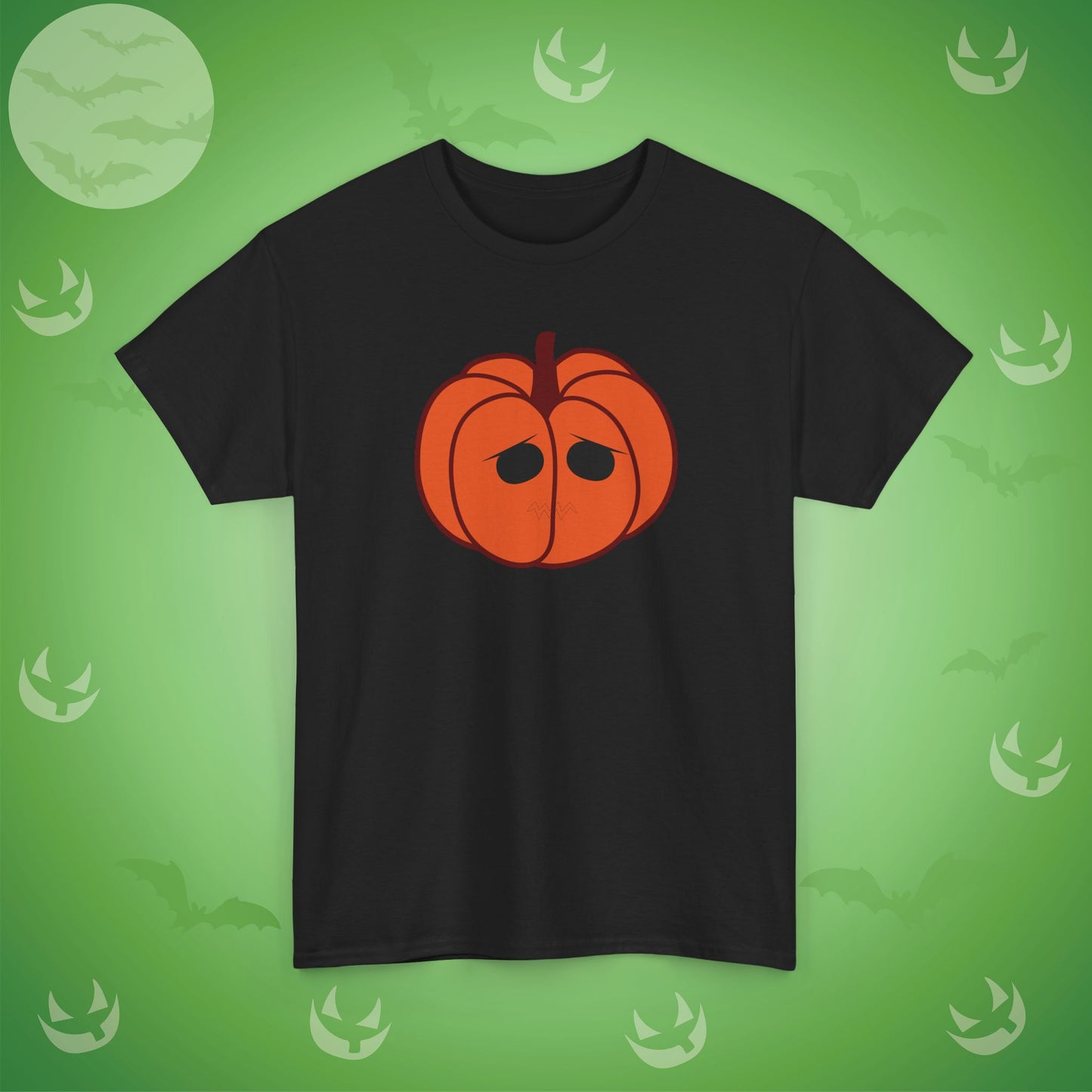 Jackolantern Sad Face Halloween Pumpkin Unisex T Shirt